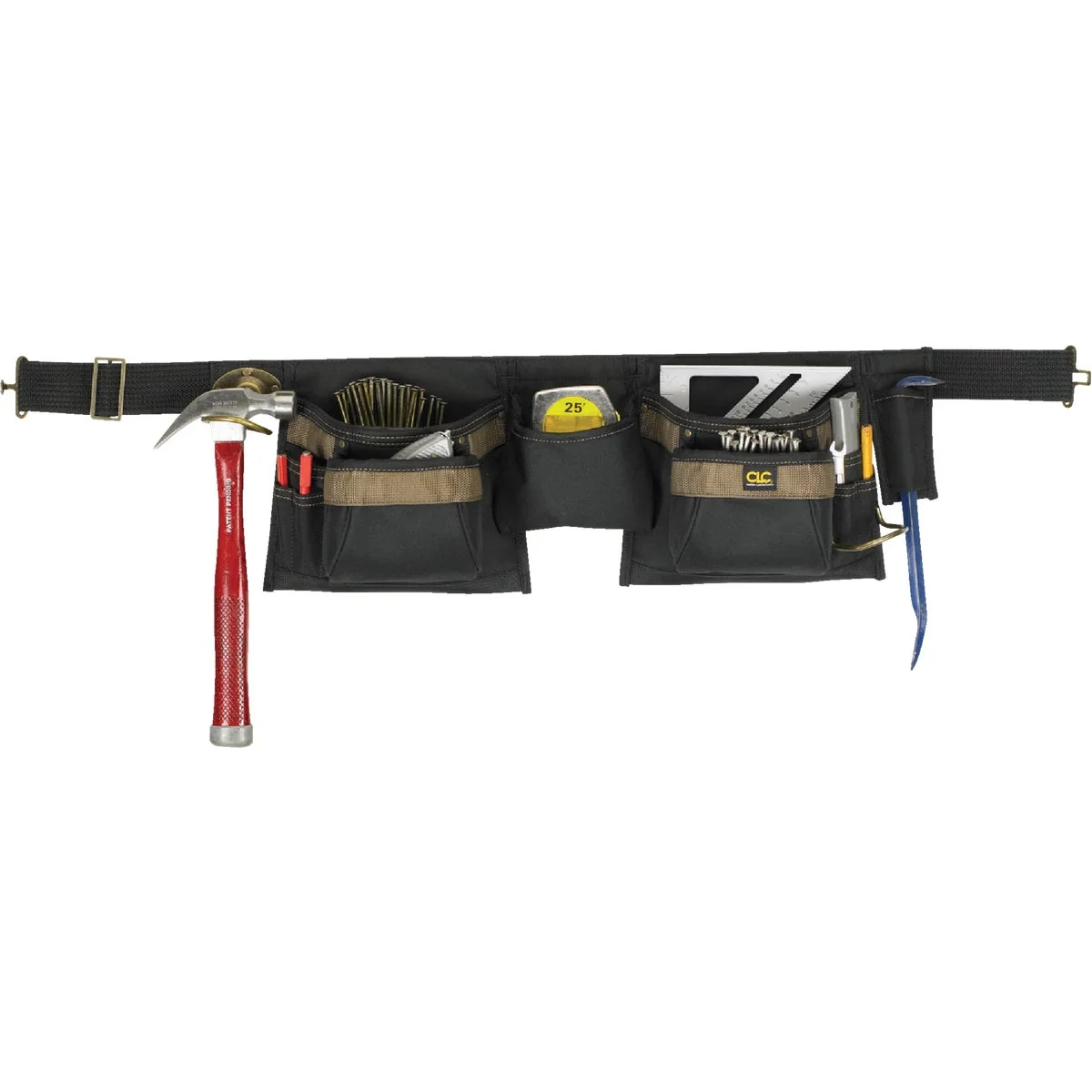Natural CLC 12-Pocket Polyester Ballistic Nylon Deluxe Carpenter Apron Unique