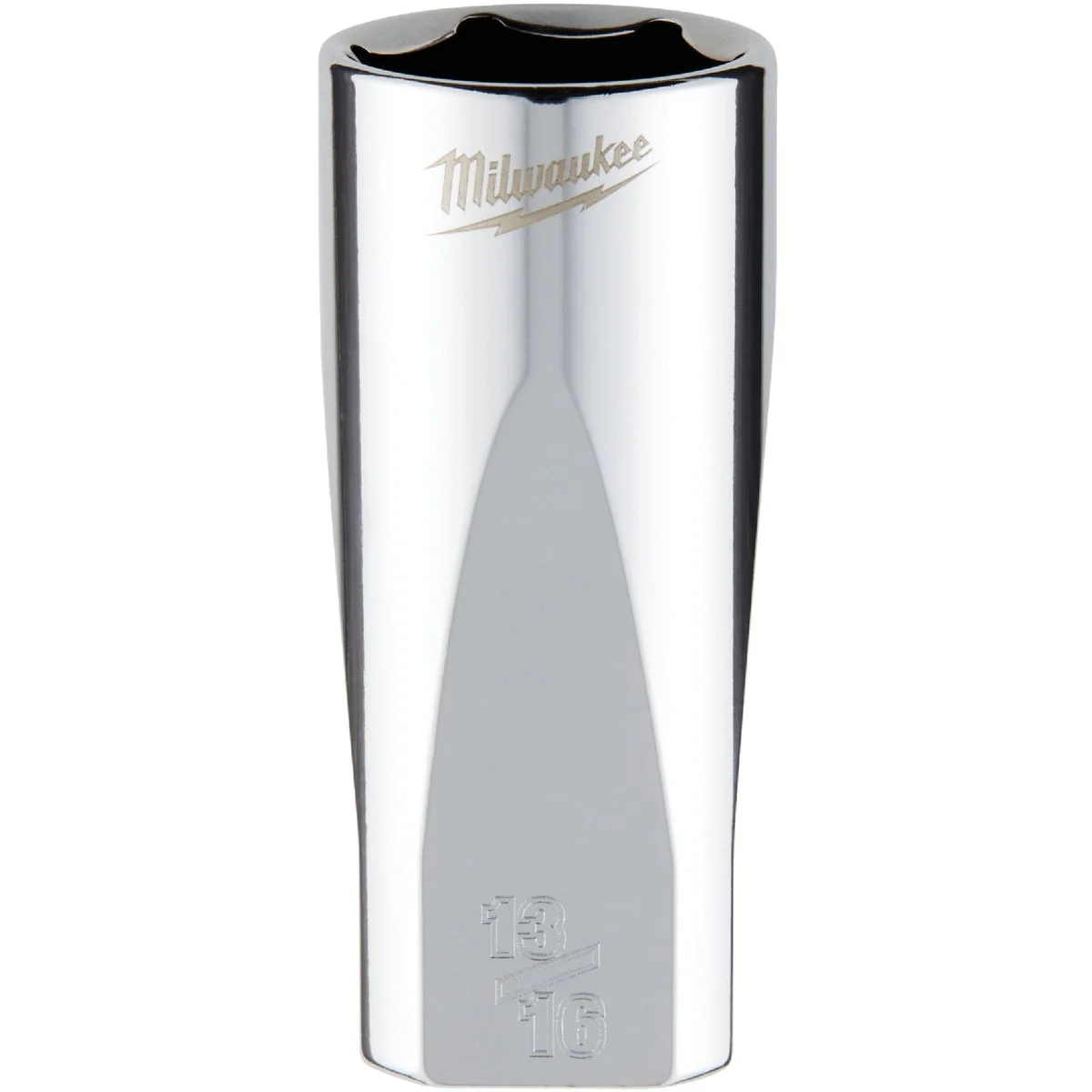Elite Milwaukee 3 8 In. Drive 13 16 In. 6-Point Deep Standard Socket with FOUR FLAT Sides Natural