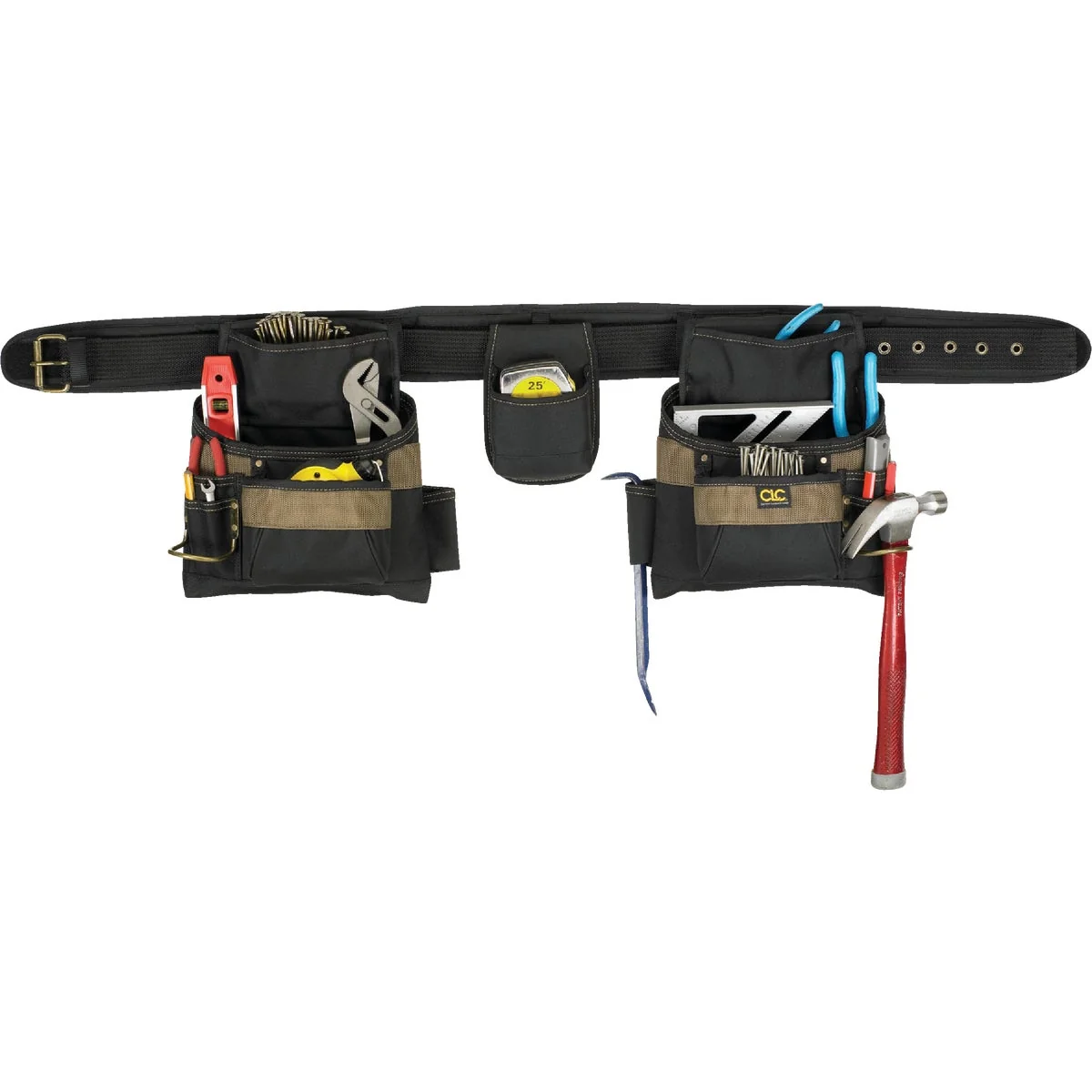 Versatile CLC 16-Pocket Polyester Ballistic Nylon Carpenter Apron System 4-Piece Consistent