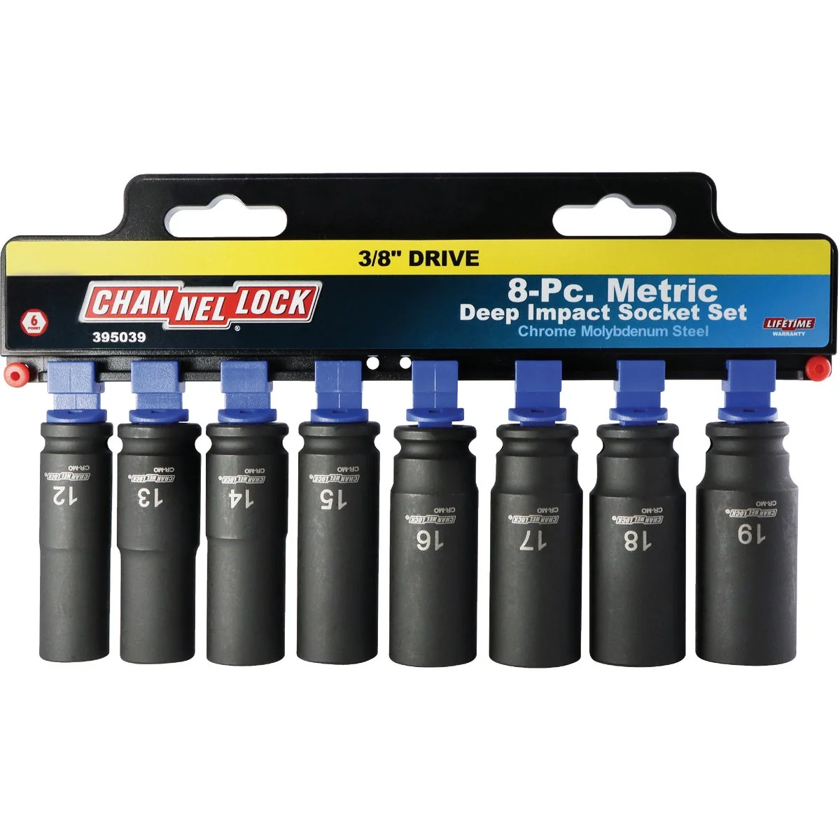 Lightweight Channellock Metric 3 8 In. Drive 6-Point Deep Impact Driver Set 8-Piece Enhanced