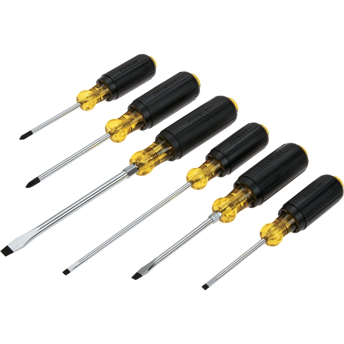 Smart Stanley Vinyl Grip Screwdriver Set 6-Piece Functional