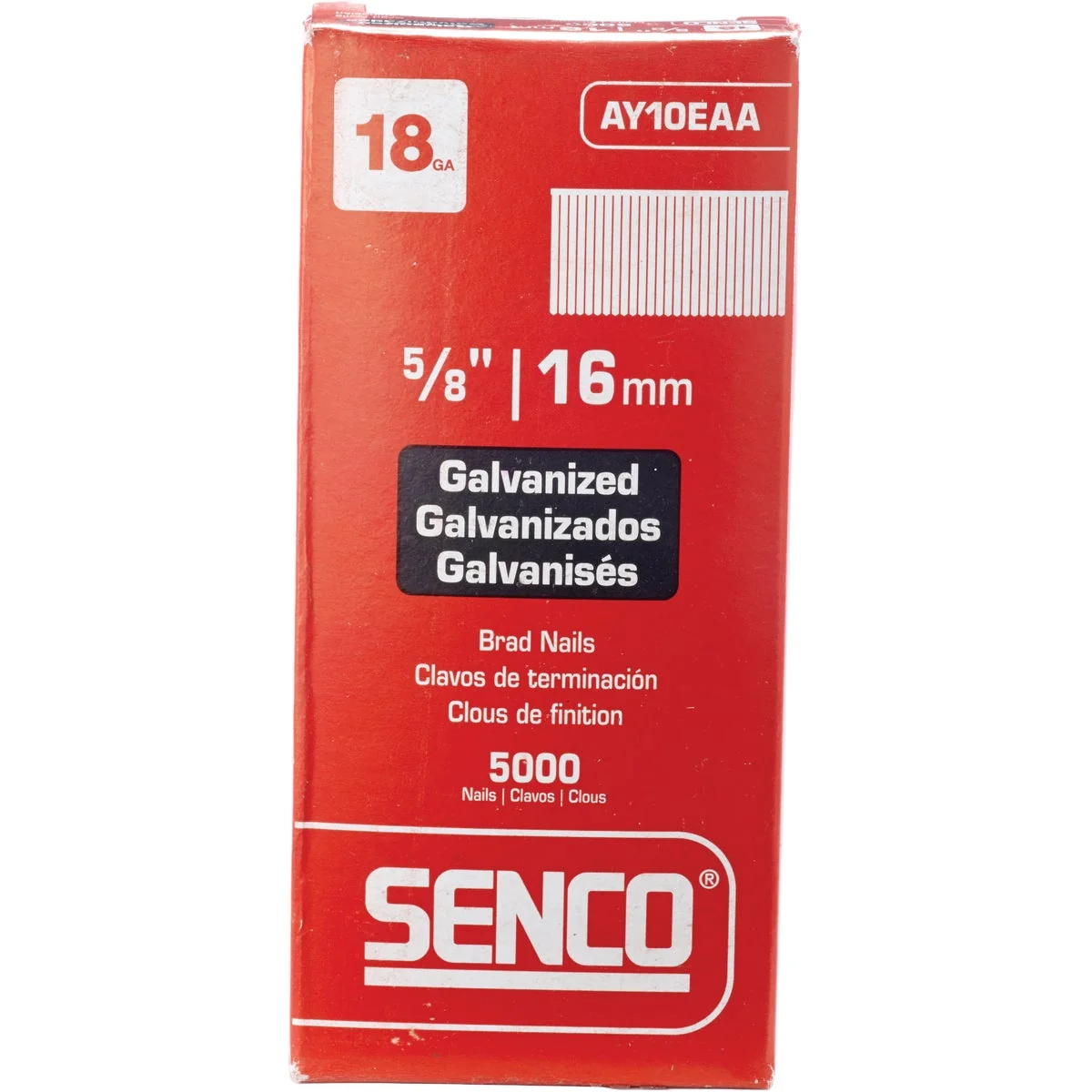 Carefully Designed Senco 18-Gauge Galvanized Slight Head Brad Nail 5 8 In. 5000 Ct. Secure