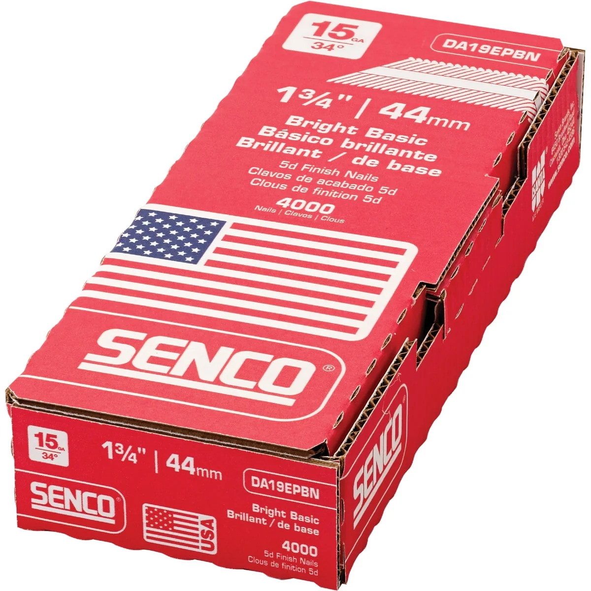 Premium Senco 15-Gauge Bright 34 Degree Angled Finish Nail 1-3 4 In. 4000 Ct. Verified