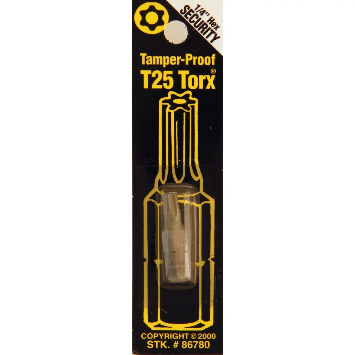 Trendy Way Tools T25 Tamperproof Torx Security 1 In. 1 4 In. Hex Screwdriver Bit Enhanced