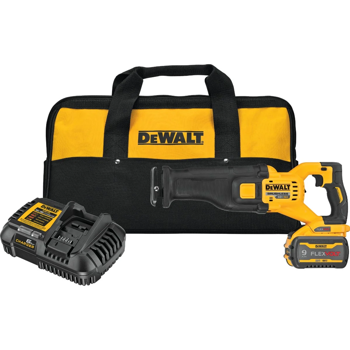 Safe DeWalt Flexvolt 60 Volt MAX Lithium-Ion Brushless Cordless Reciprocating Saw Kit Certified