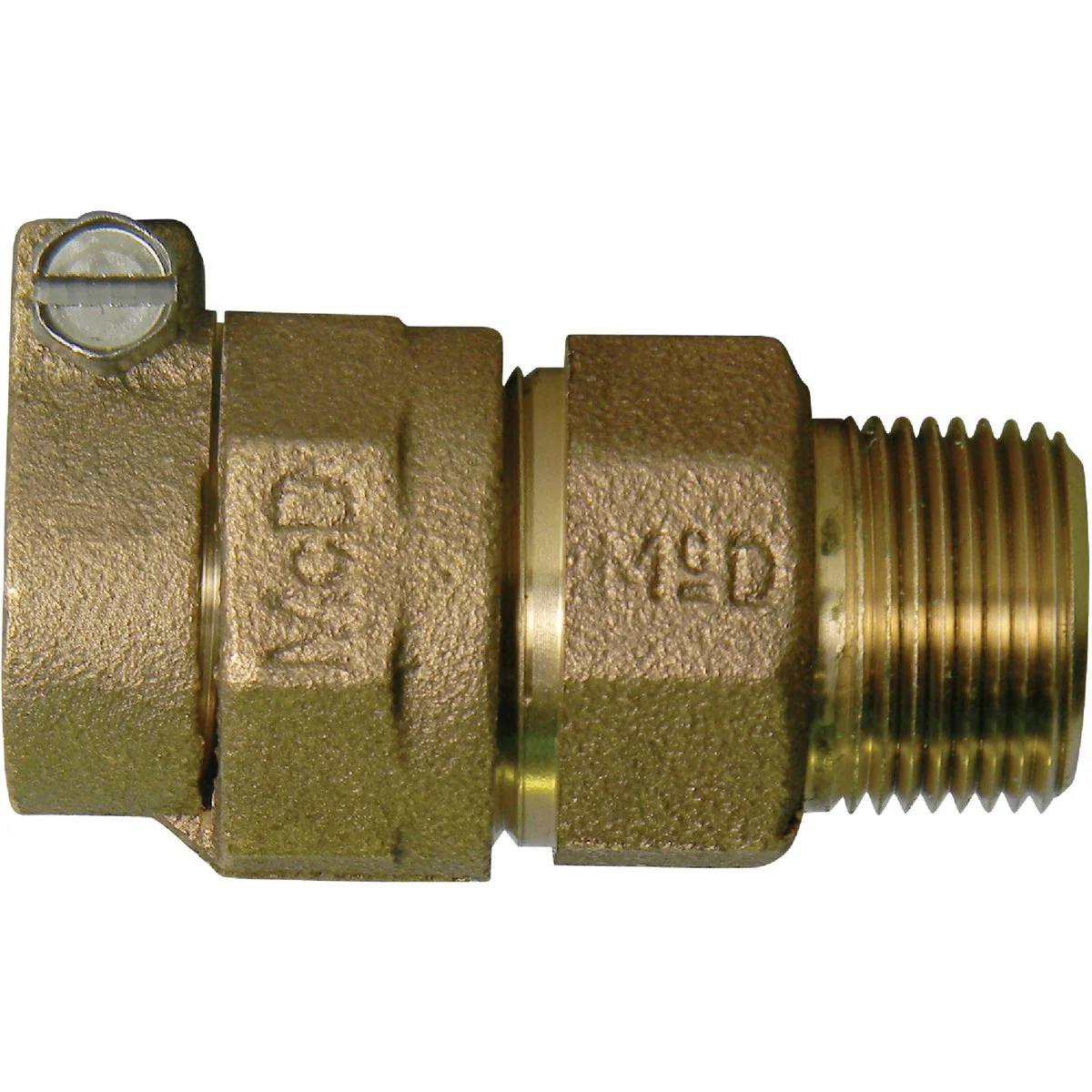 Fine Crafted A Y McDonald 1 In. CTS x 1 In. MIPT Brass Low Lead Connector Recyclable