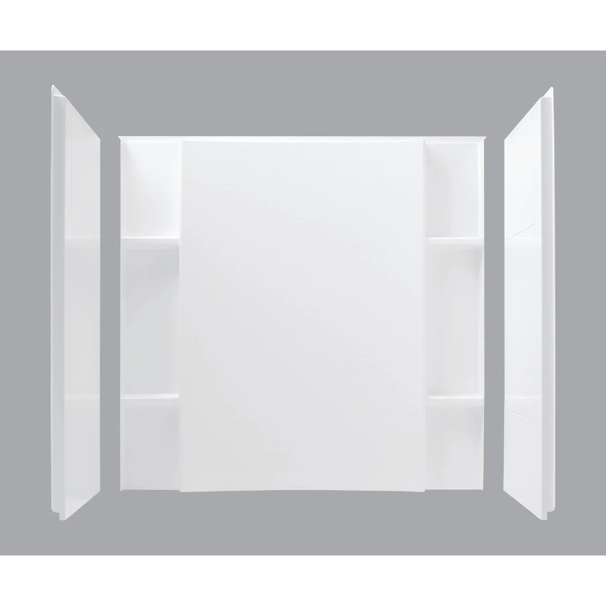 Prestigious Sterling 3-Piece 48 In. W. x 55-1 8 In. H. x 36 In. D. White Shower Wall Set Eco-Friendly