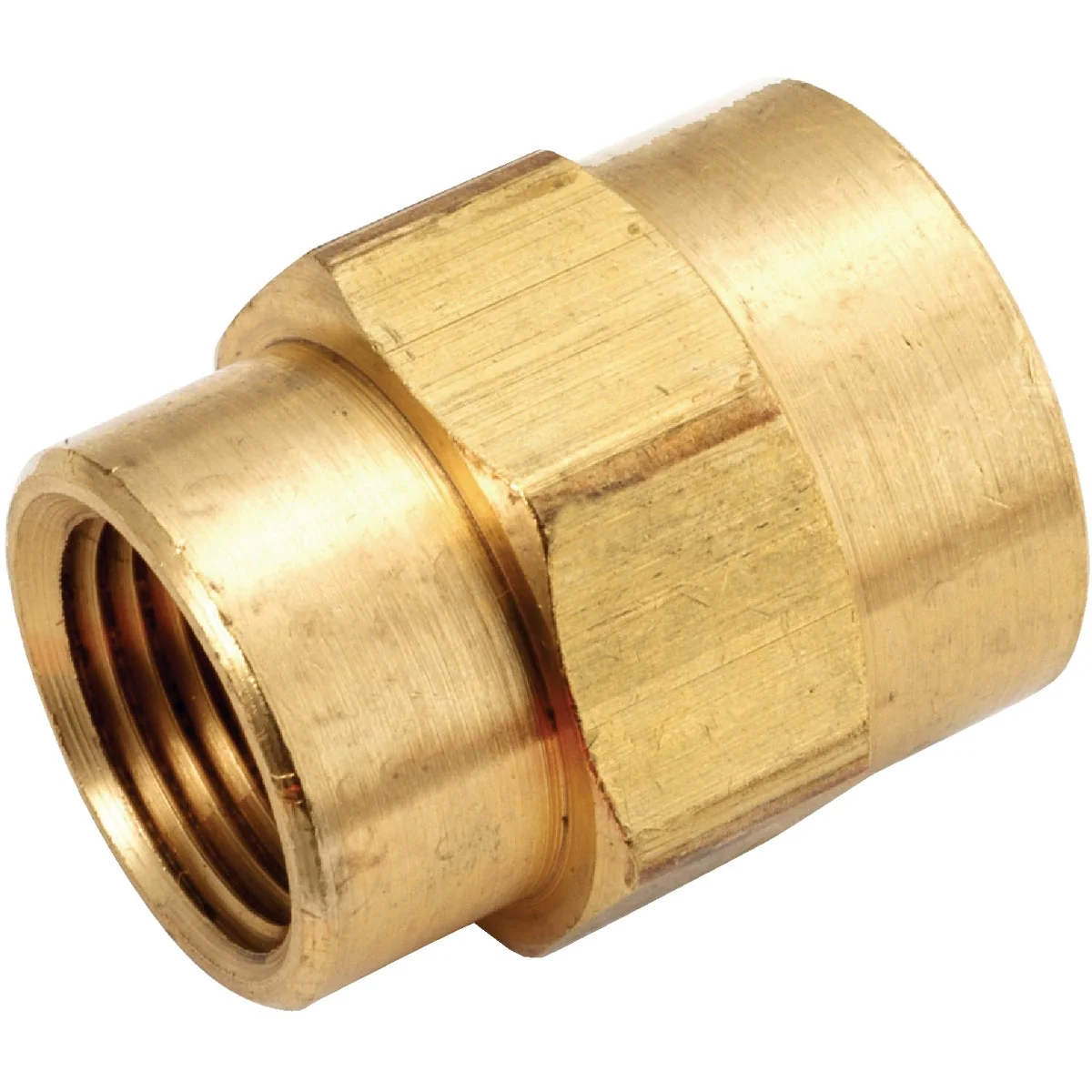 Optimized Anderson Metals 1 2 In. x 1 4 In. Yellow Brass Reducing Coupling Secure