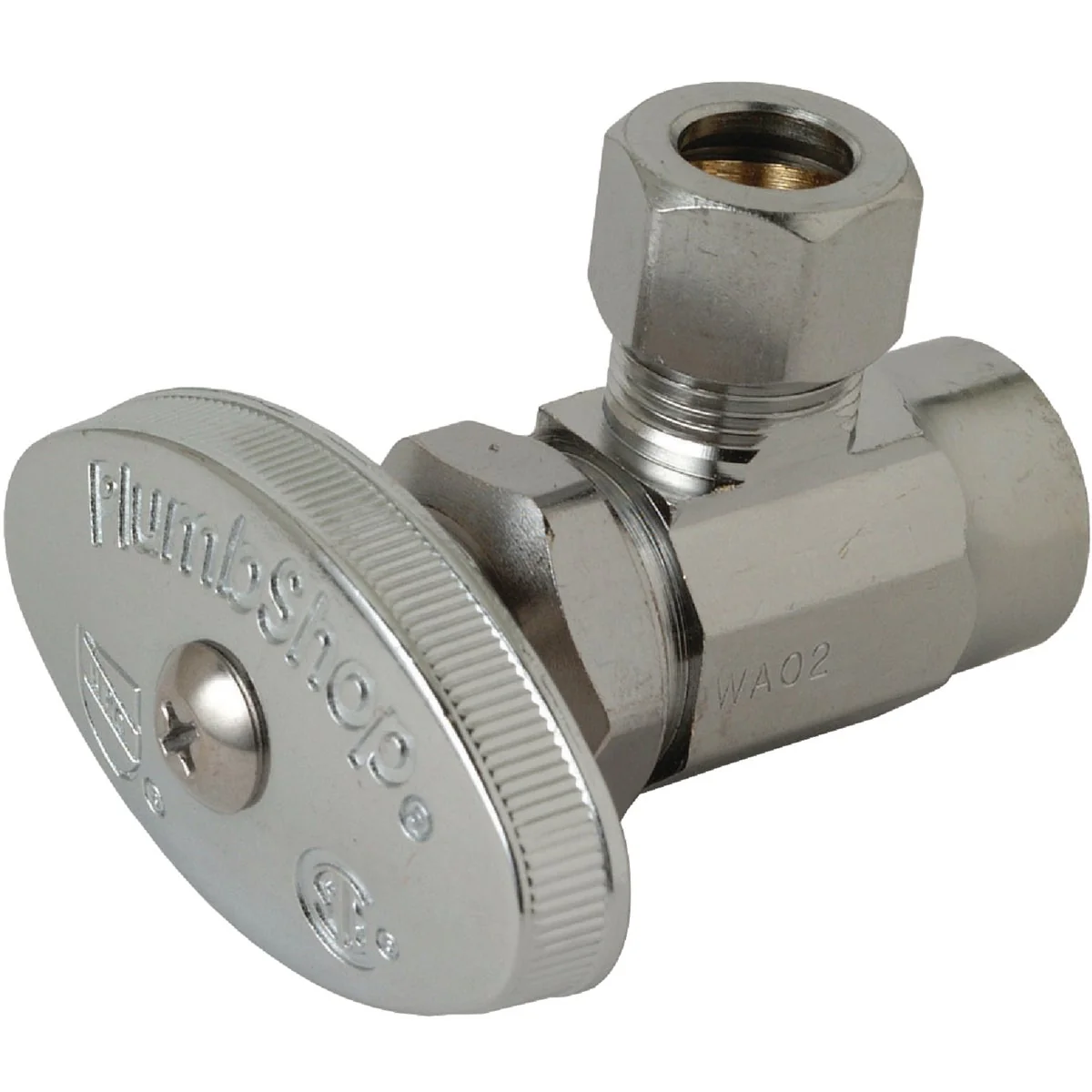Crafted BrassCraft 1 2 In. Nominal Sweat Inlet x 3 8 In. O.D. Tub Sweat Angle Valve Natural