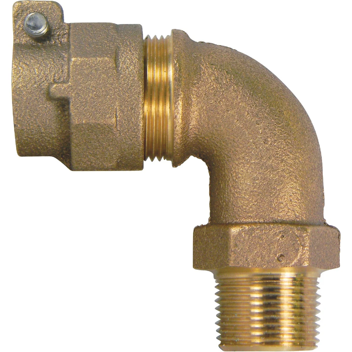 Detailed A Y McDonald 3 4 In. 90 Deg. Brass Elbow MIP Polyethylene Pipe Connector 1 4 Bend Powerful