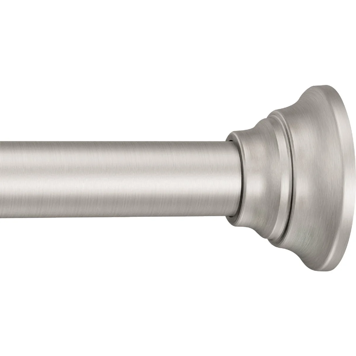 Advanced Moen Straight 44 In. To 72 In. Adjustable Tension Shower Rod in Brushed Nickel Premium