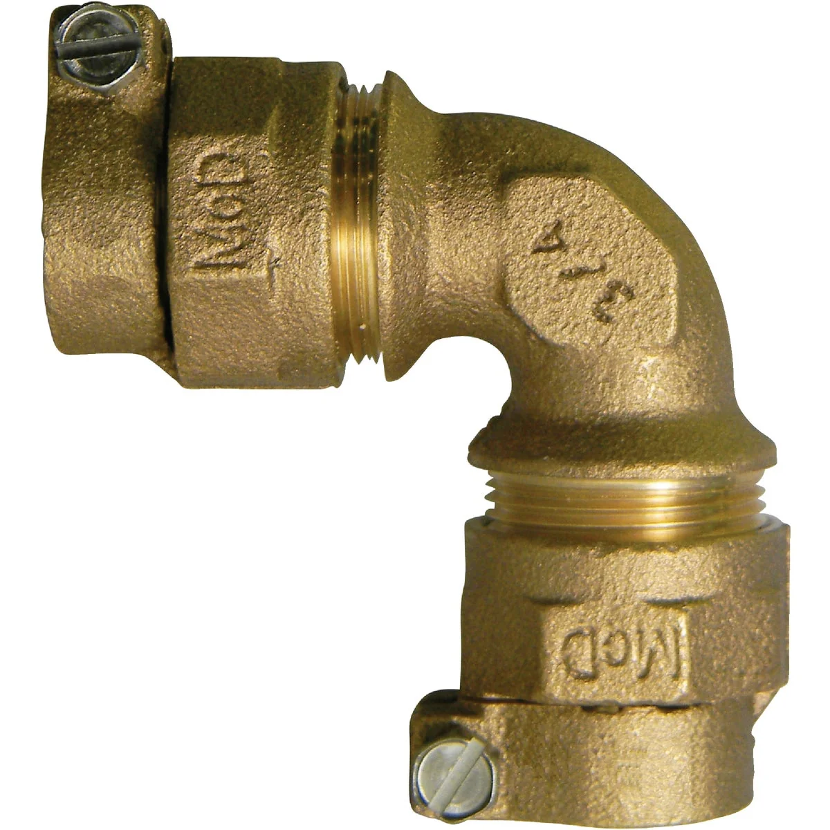 Fast A Y McDonald 1 In. 90 Deg. Brass Elbow CTS Polyethylene Pipe Connector 1 4 Bend Smooth