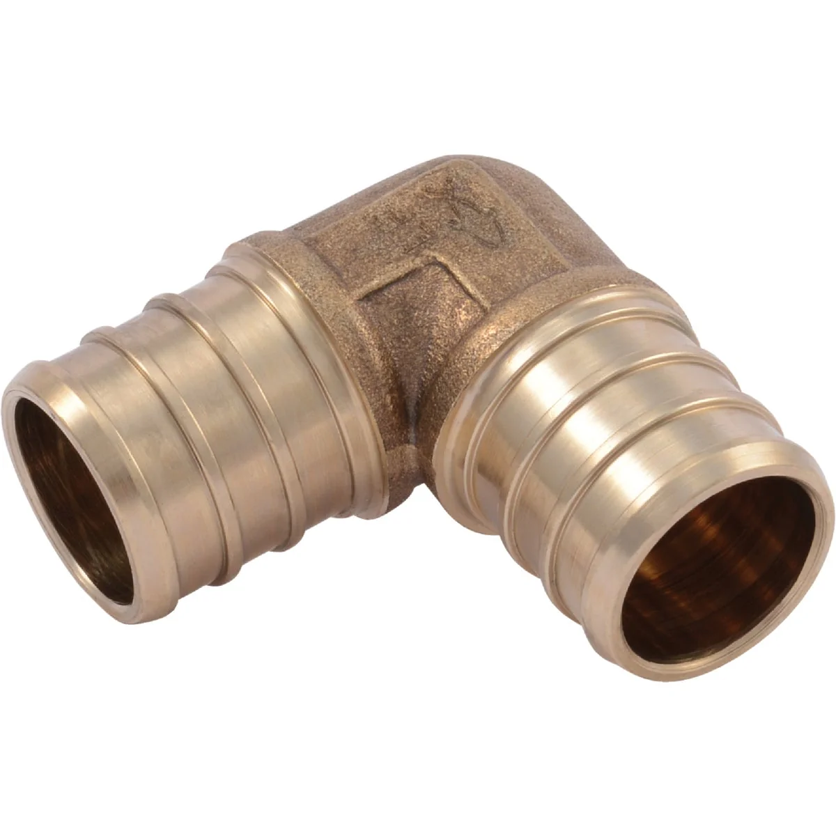 Advanced SharkBite 3 4 In. x 3 4 In. Barb 90 Deg. Brass PEX Elbow 1 4 Bend Effective