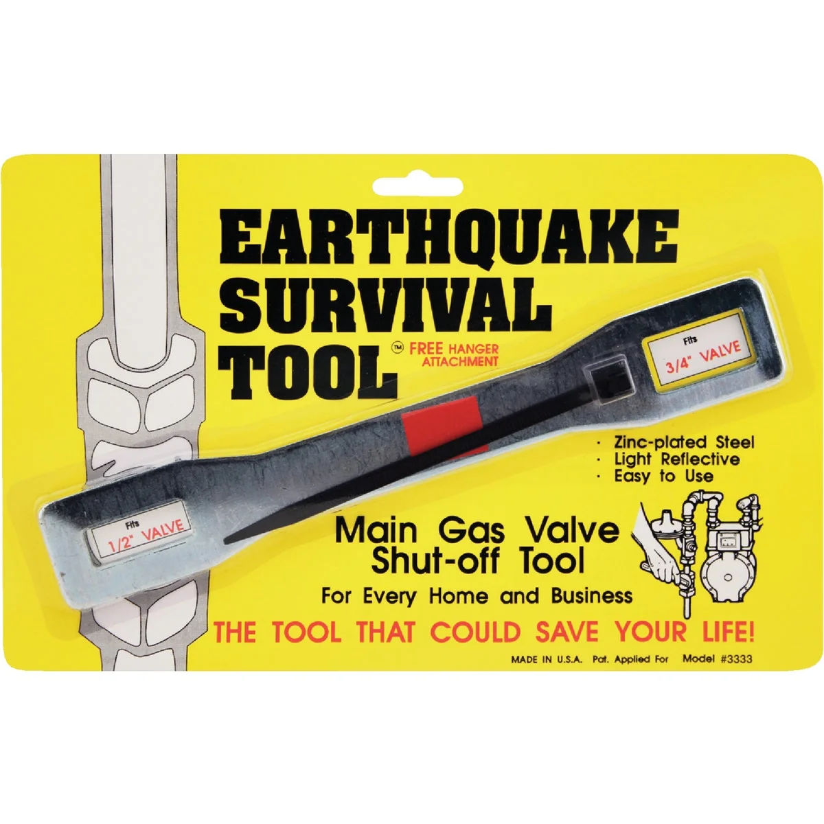 Versatile Ready America Gas Shut Off Wrench Earthquake Survival Tool Professional
