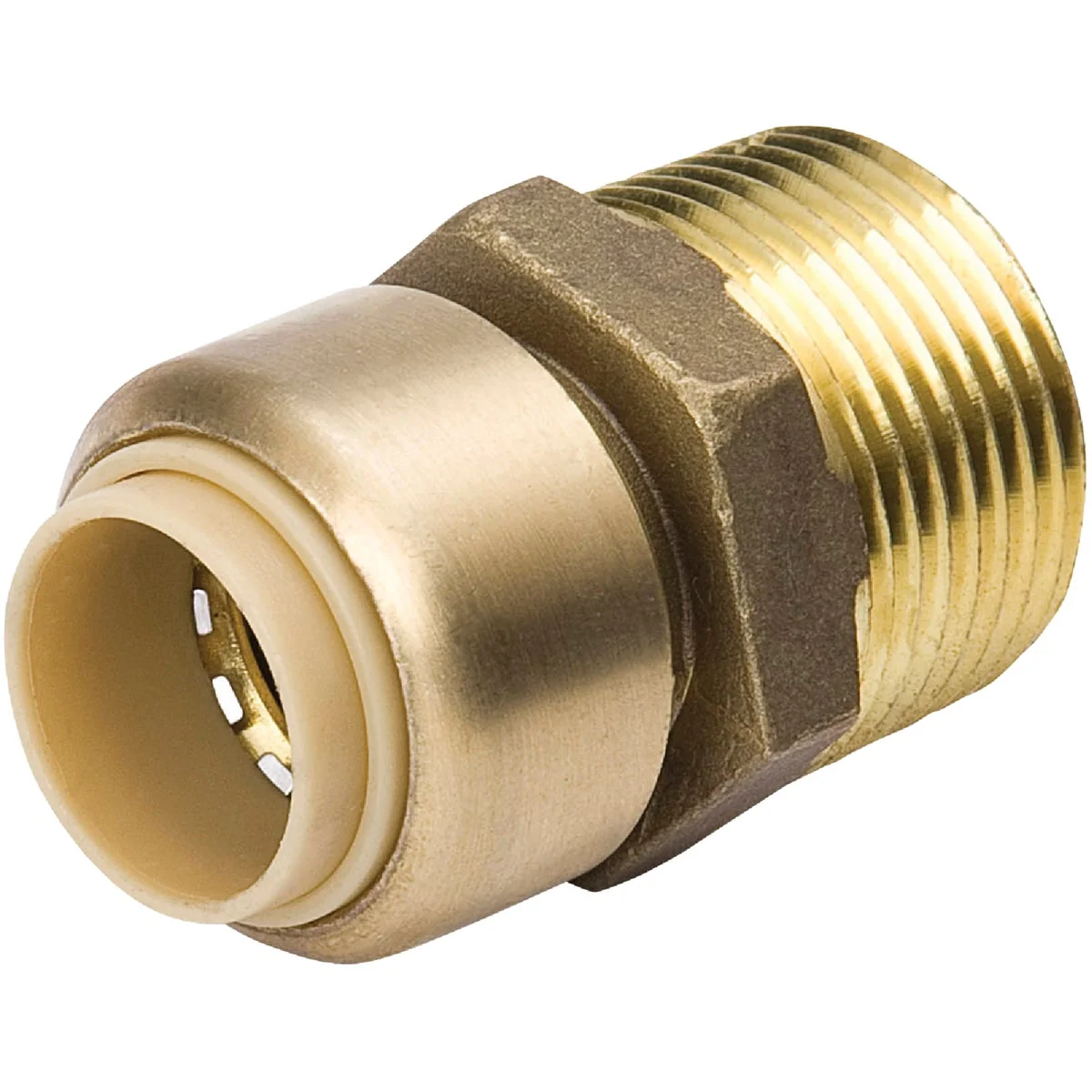 Healthy ProLine 1 In. x 3 4 In. MPT Brass Push Fit Adapter Fast
