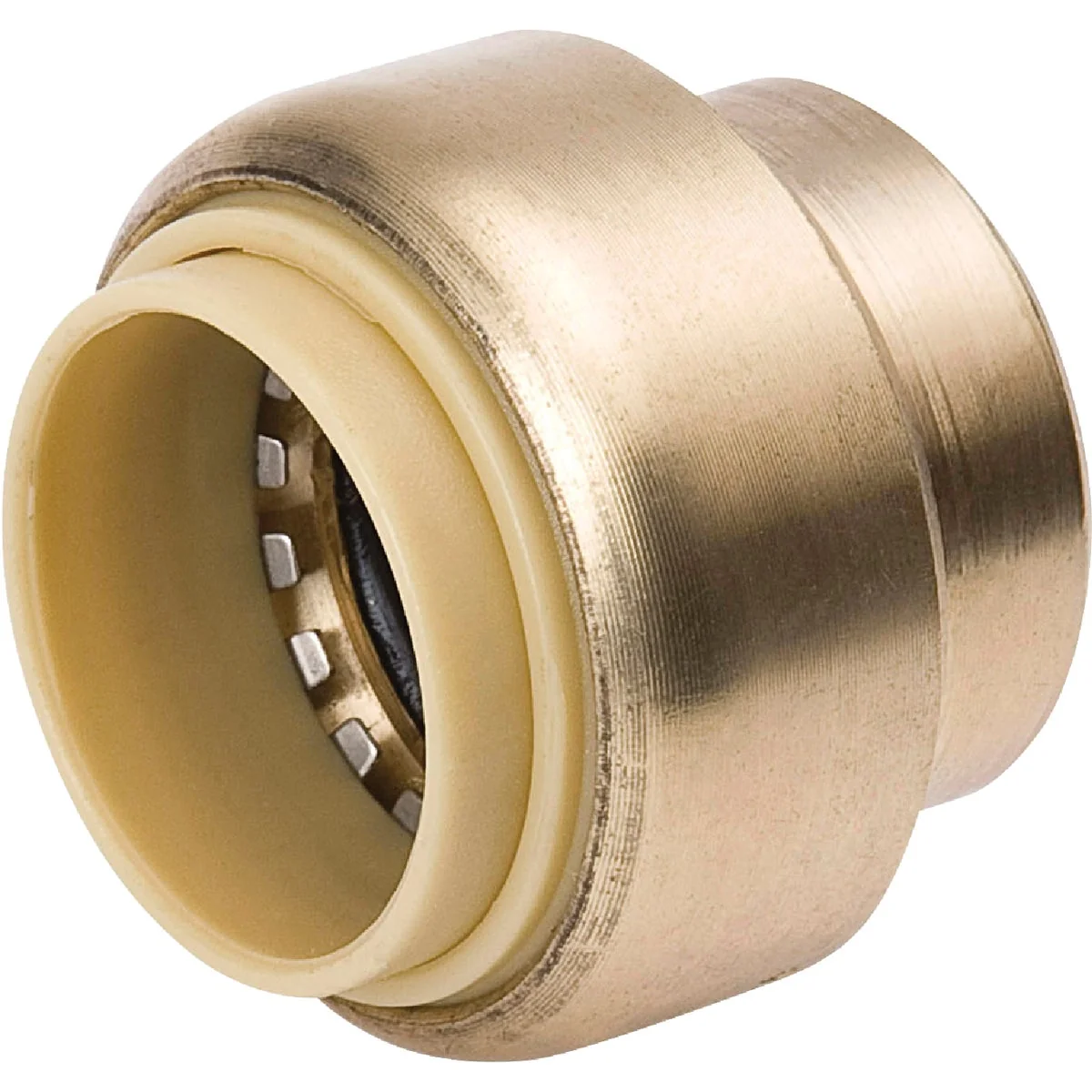 Powerful ProLine 1 In. Brass Push Fit Cap Functional
