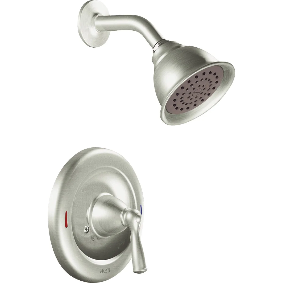 Professional Moen Banbury Brushed Nickel 1-Handle Lever Tub and Shower Faucet High-End
