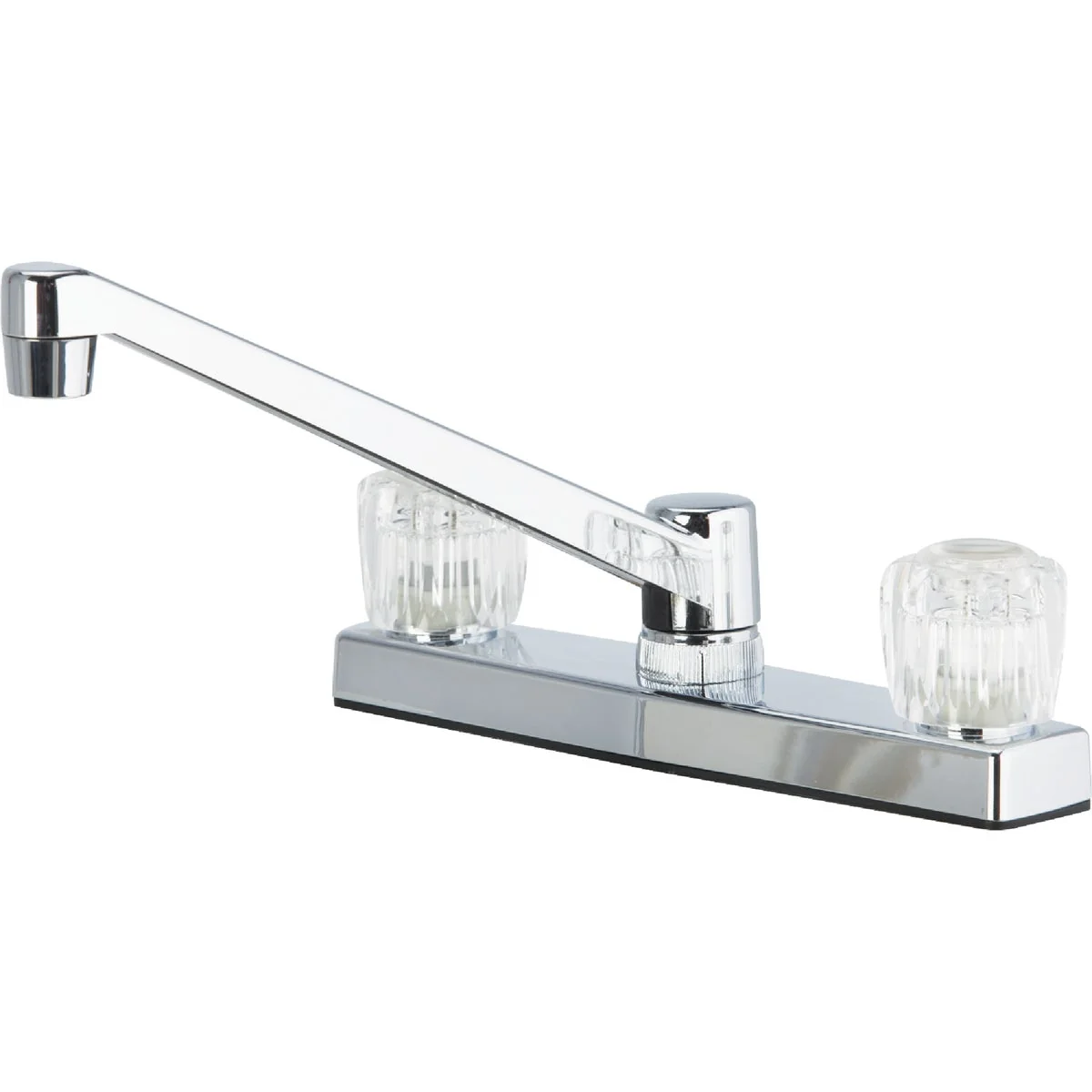 Minimalist Home Impressions Dual Handle Nonmetallic Knob Kitchen Faucet Chrome Elegant