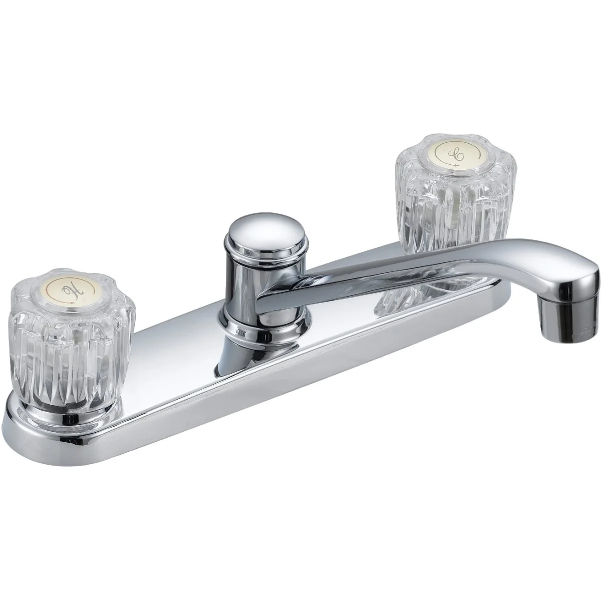 Comfortable Home Impressions Dual Handle Double Acrylic Knob Kitchen Faucet Chrome Enhanced