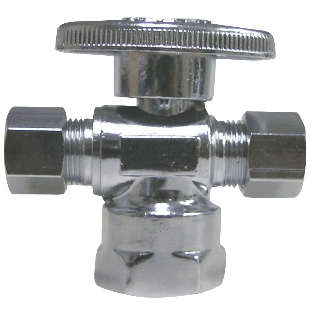 Dependable ProLine 1 2 In. FIP x 3 8 In. C x 3 8 In. C Brass Cross Valve Durable