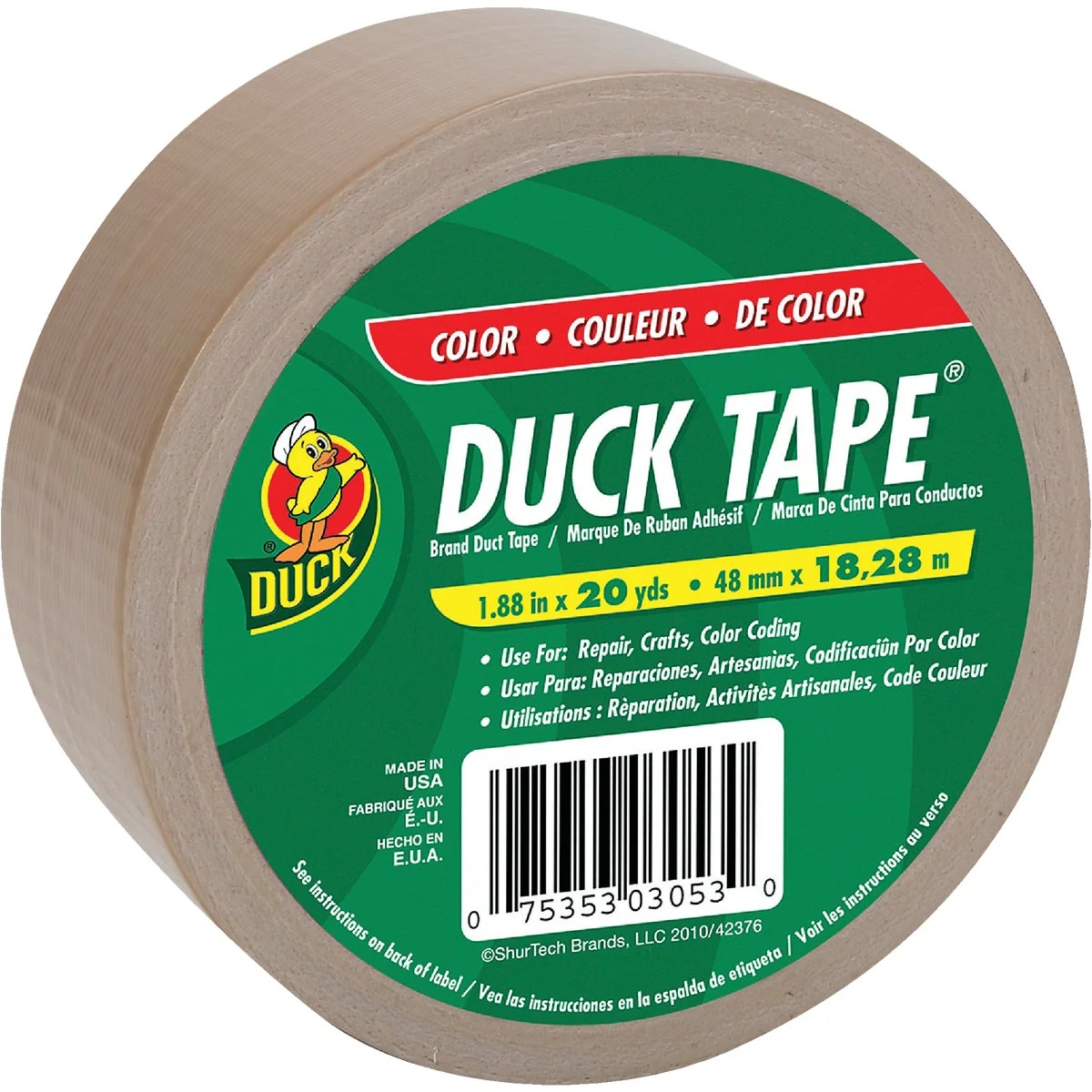 Trusted Duck Tape 1.88 In. x 20 Yd. Colored Duct Tape Beige Safe
