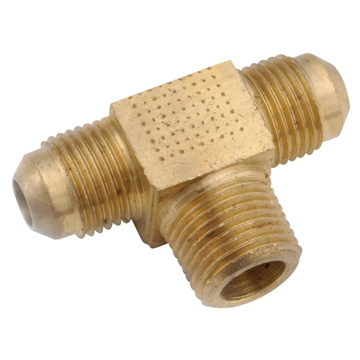 Soft Anderson Metals 3 8 In. x 3 8 In. x 1 2 In. MPT Flare Brass Tee Pure
