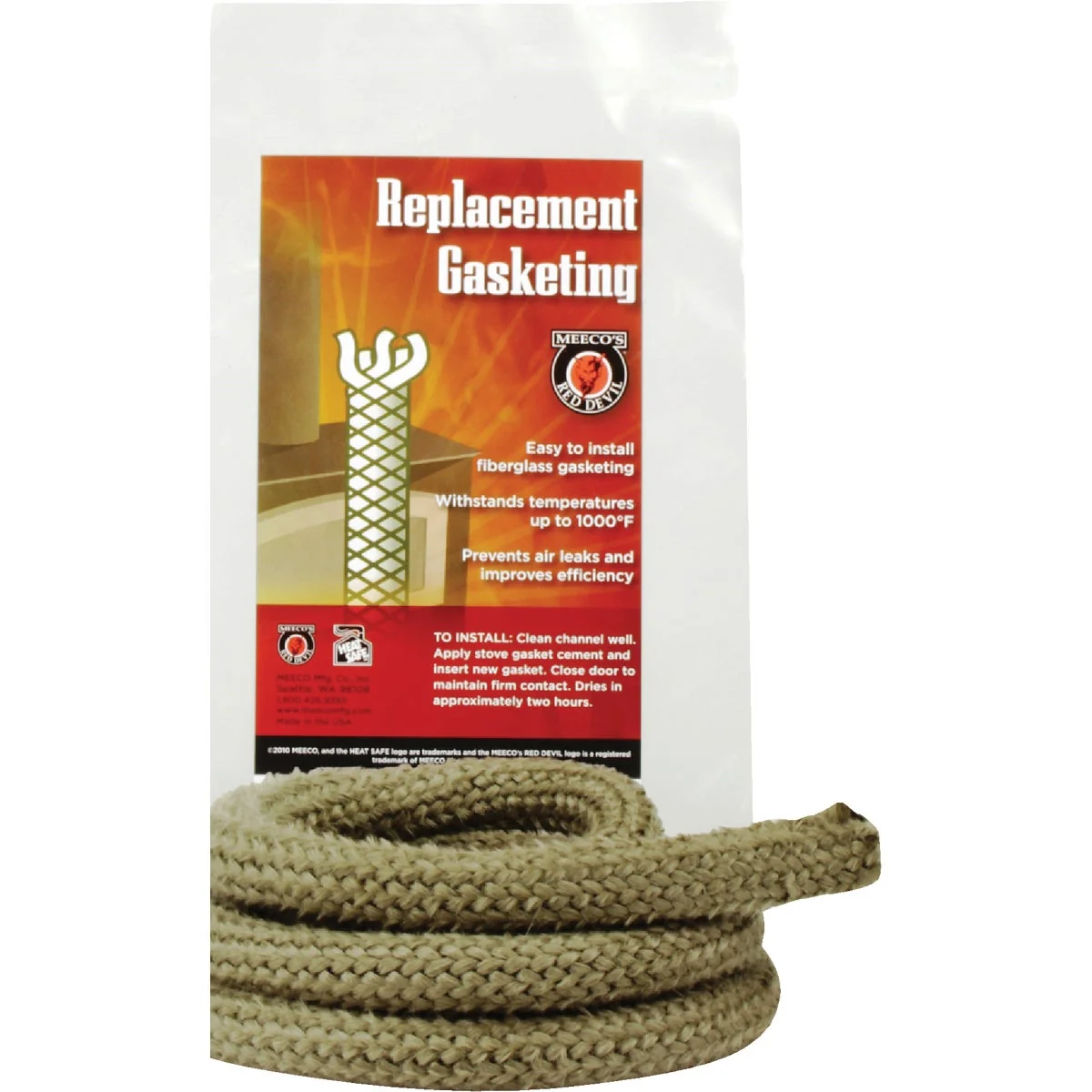 Safe Meeco’s Red Devil 7 8 In. x 6 Ft. Bronze Rope Gasketing Contemporary