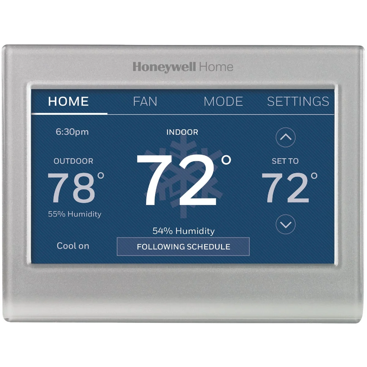 Eco-Friendly Honeywell Home WiFi Smart Color 7-Day Programmable Silver Metallic Digital Thermostat World-Class