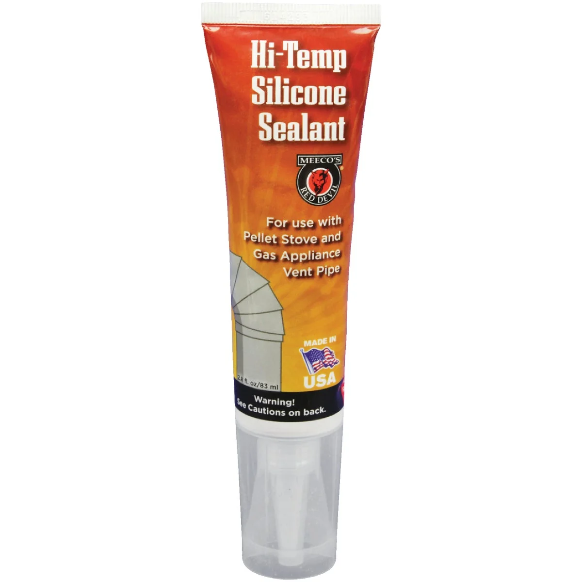 Smooth Meeco’s Red Devil 2.7 Oz. Red Silicone Hi-Temp Sealant Fine
