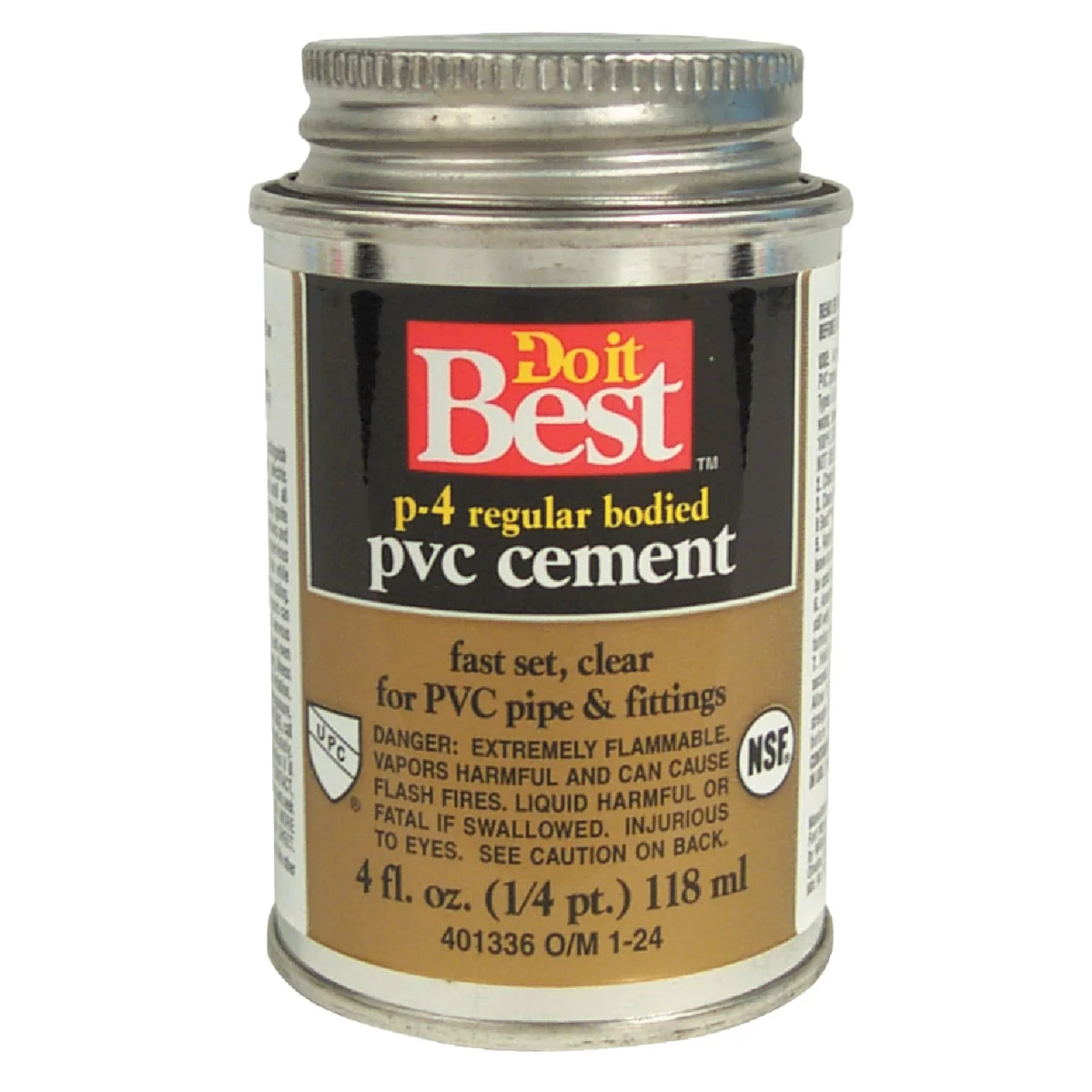 Effective Do it 4 Oz. Regular Bodied Clear PVC Cement Consistent