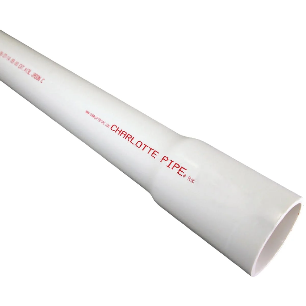Versatile Charlotte Pipe 1 In. x 20 Ft. Cold Water Schedule 40 PVC Pressure Pipe Belled End Clean