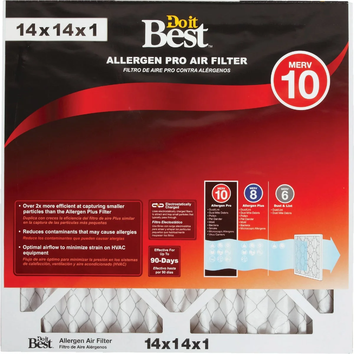 Smart Do it 14 x 14 x 1 Allergen Pro MERV 10 Furnace Filter Efficient