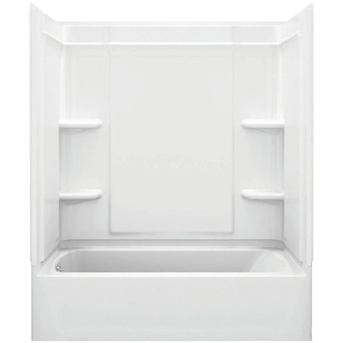 Modern Sterling Medley 3-Piece 60 In. L x 30 In. W x 73 In. H Tub Wall Kit in White Innovative