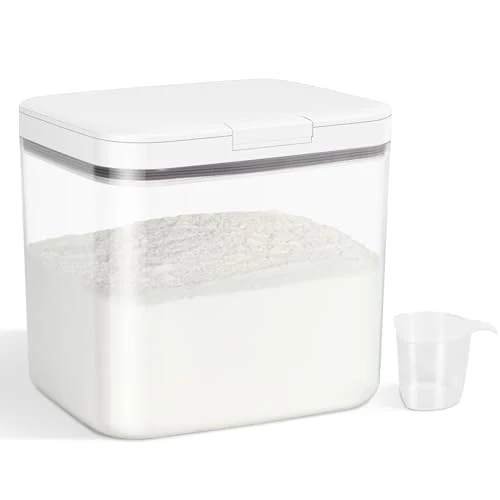 Official 4.75 Qt Rice Flour Container Dog Food Storage Holder with Flip Original Design