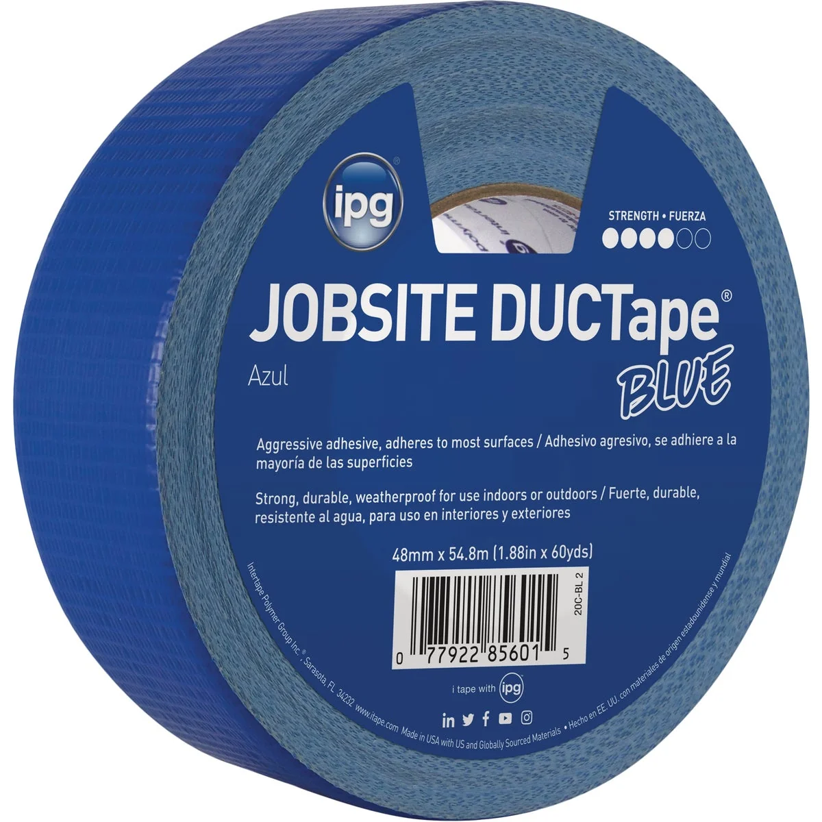 Reusable Intertape DUCTape 1.88 In. x 60 Yd. General Purpose Duct Tape Blue Enhanced
