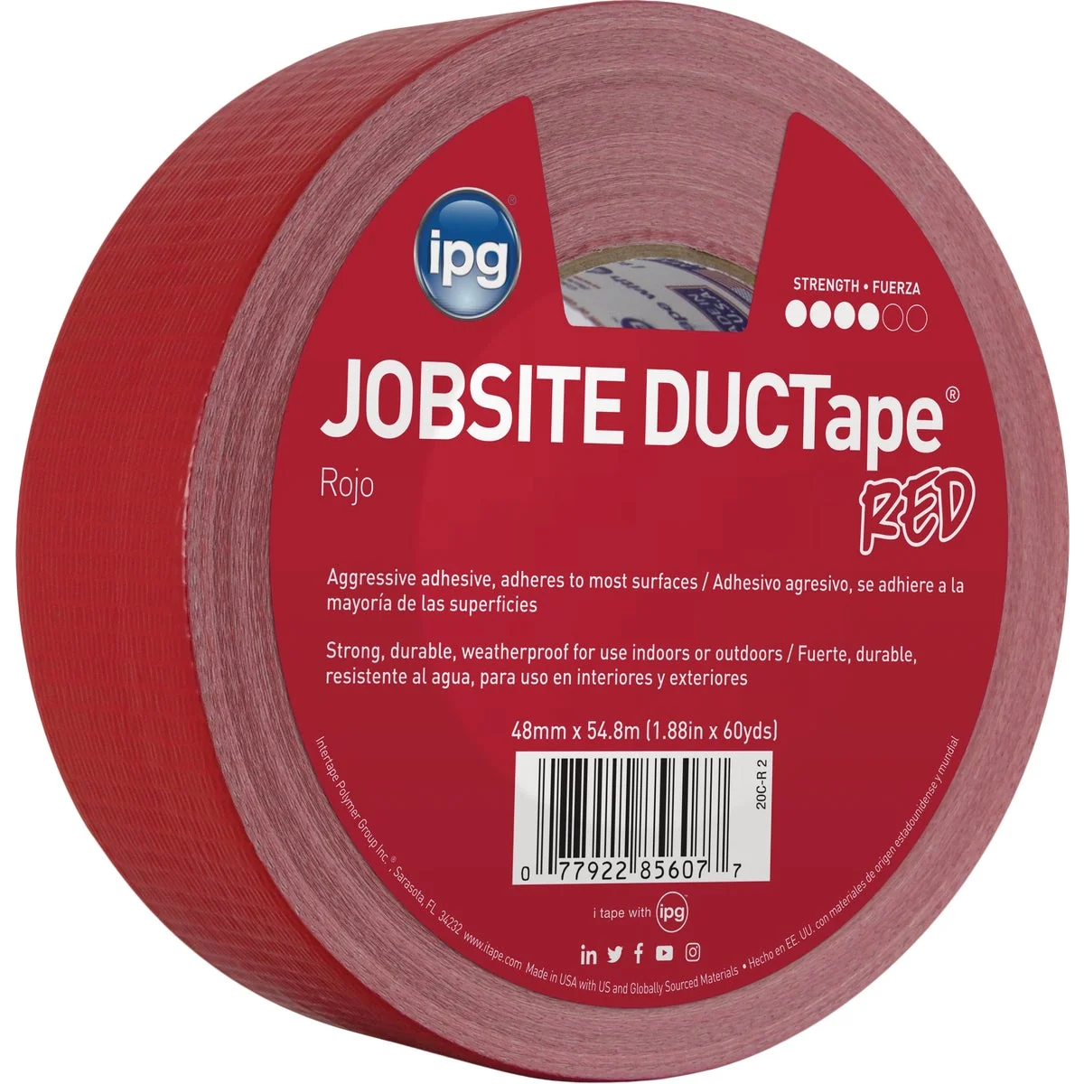 Soft Intertape DUCTape 1.88 In. x 60 Yd. General Purpose Duct Tape Red Efficient