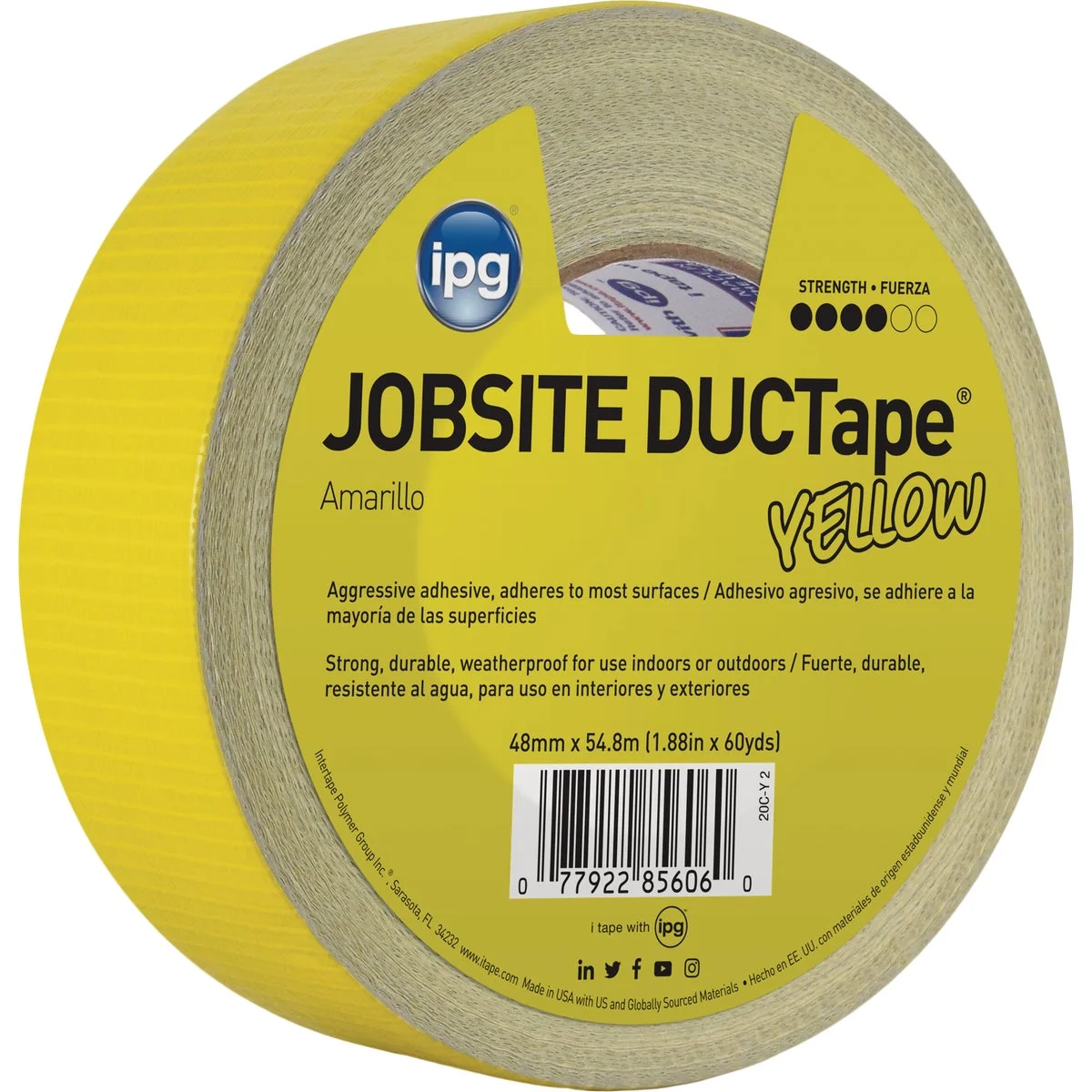 Superior Intertape DUCTape 1.88 In. x 60 Yd. General Purpose Duct Tape Yellow Relaxed