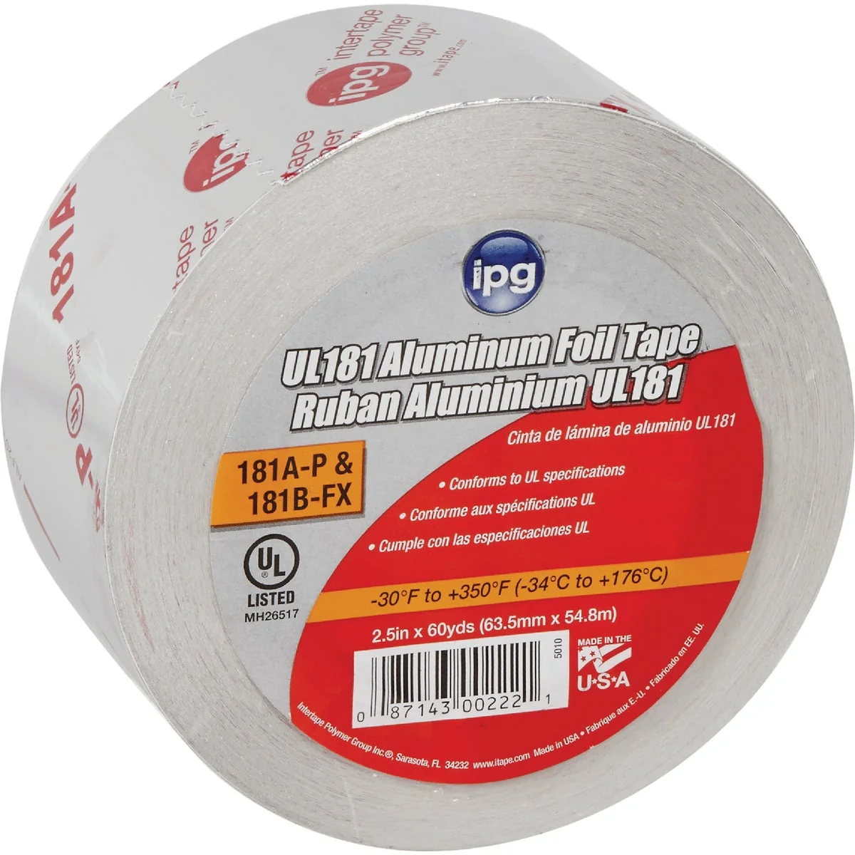 Contemporary Intertape 2-1 2 In. x 60 Yd. UL 181 Aluminum Foil Tape Traditional
