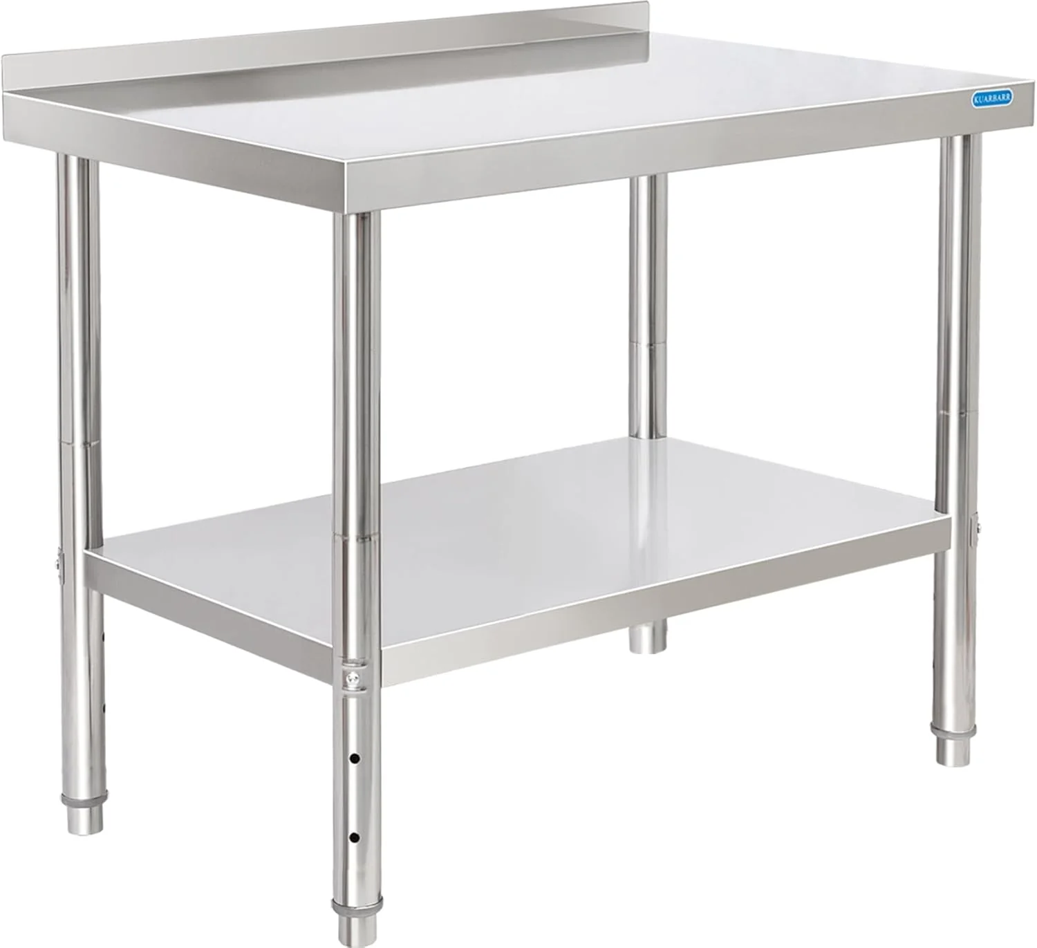 Outstanding Stainless Steel Table for Prep Work with Backsplash 24 x 36 Inches NSF Metal Commercial Kitchen Adjustable Under Shelf Worktable for Restaurant Home Outdoor Unique