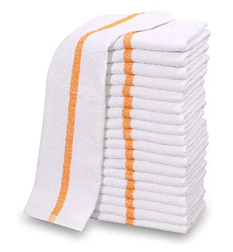 Premium 120 PC New Cotton Blend White Restaurant Bar Mops Kitchen Towels 120 Count Stylish