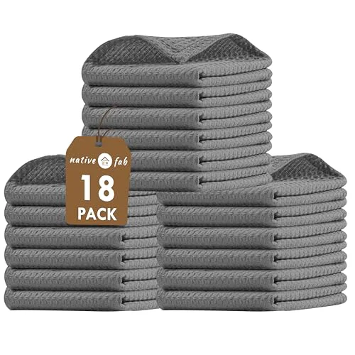 Sophisticated Waffle 18 Pack Dish Cloths Set 18 Count Fashionable