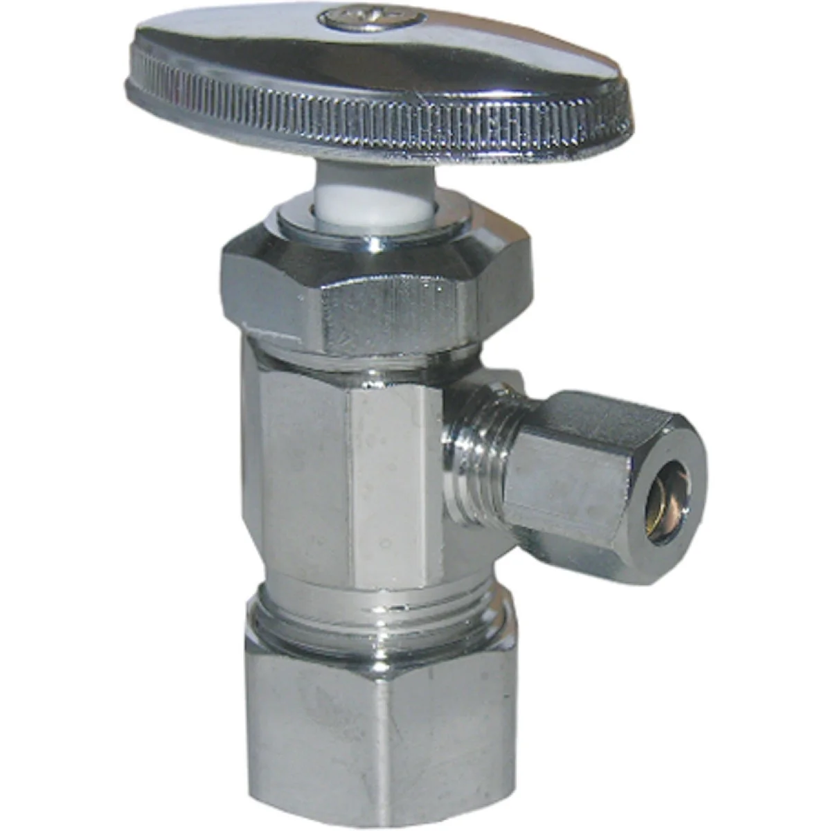Modern Lasco 5 8 In. Comp Inlet x 1 4 In. Comp Outlet Multi-Turn Style Angle Valve Certified