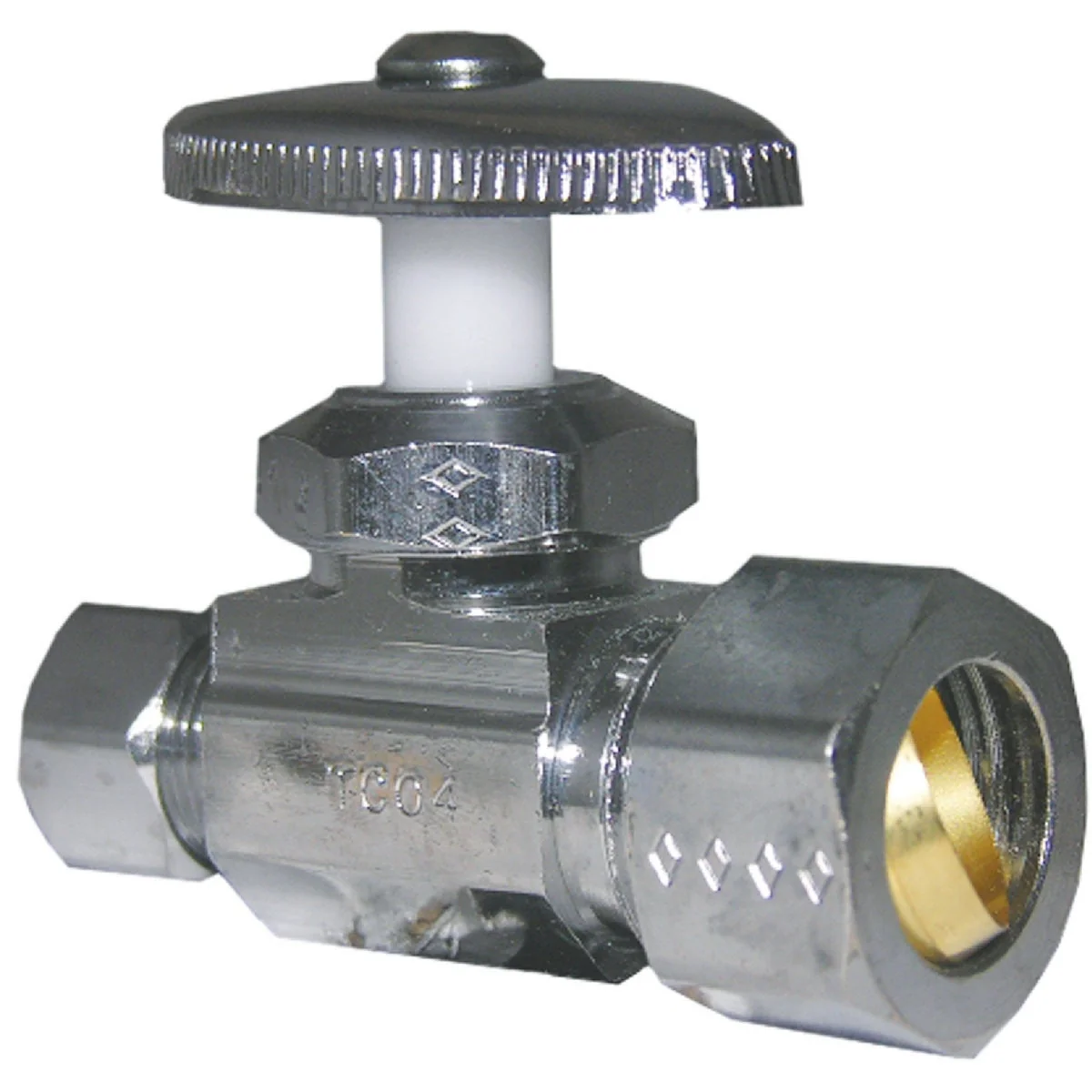 Responsible Lasco 5 8 In. Comp Inlet x 3 8 In. Comp Outlet Brass Straight Stop Valve Authentic