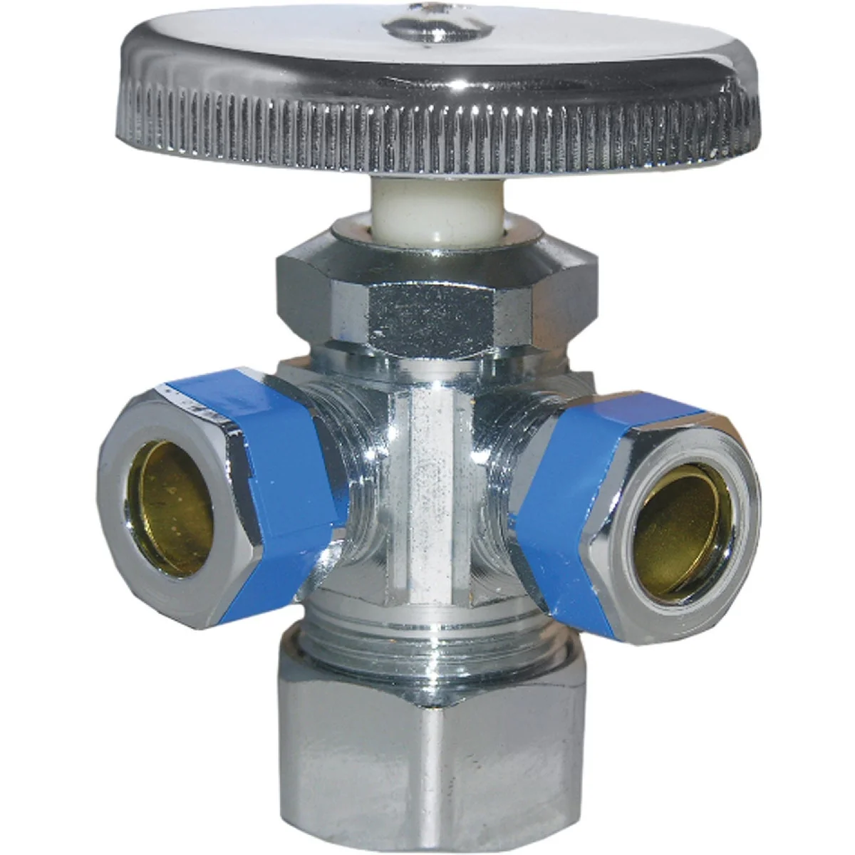 Smooth Lasco 5 8 In. C Inletx3 8 In. C Outletx3 8 In. C Outlet Multi Turn Style Angle Valve Consistent