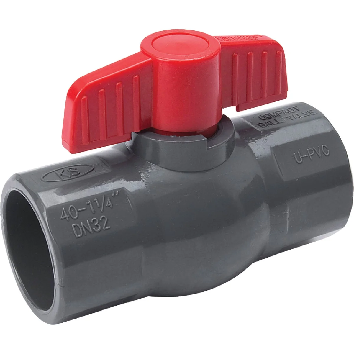 Versatile ProLine 1-1 4 In. S X 1 14 In. S PVC Quarter Turn Ball Valve Classic