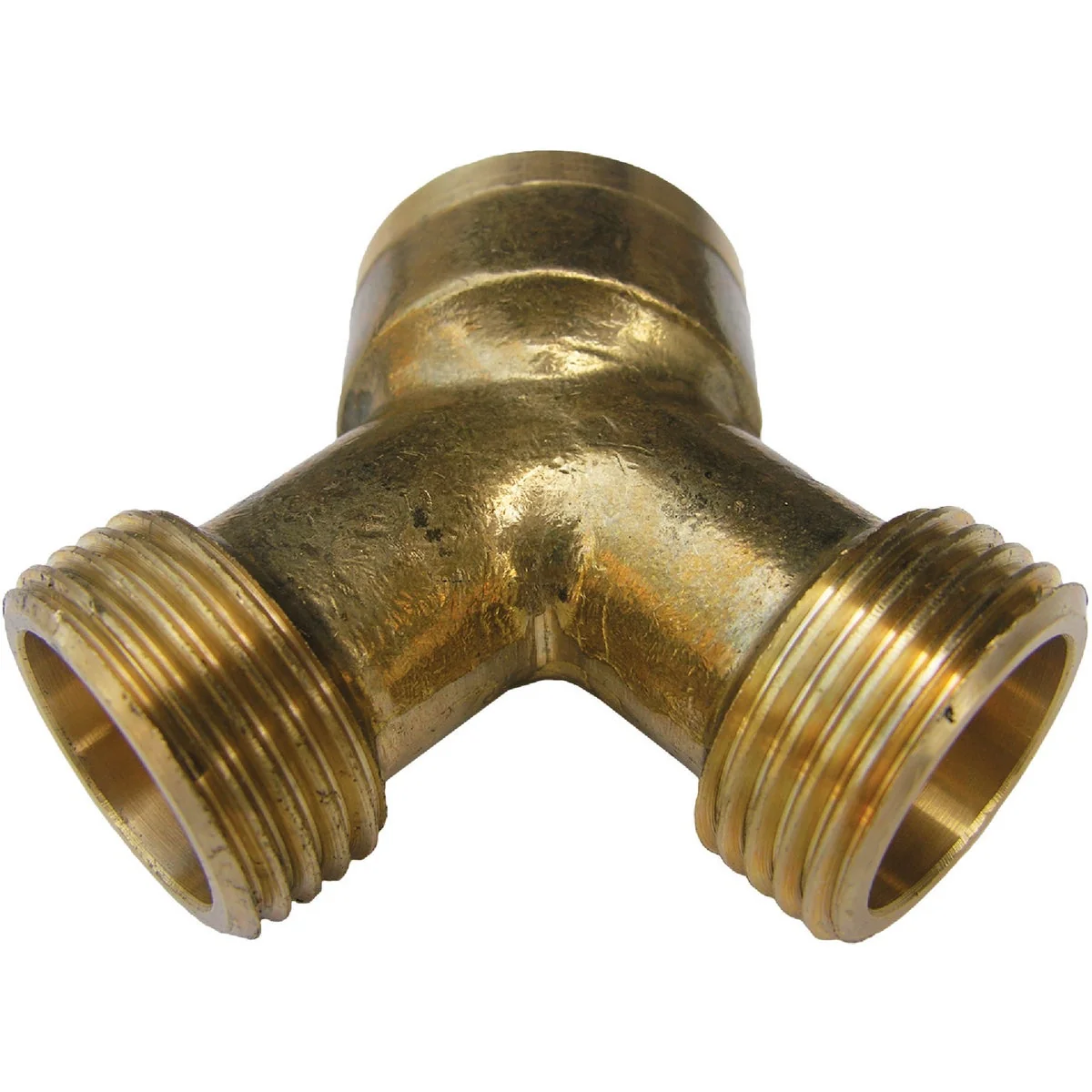 Dependable Lasco 3 4 In. MNT x 3 4 In. MNH x 3 4 In. FNH Brass Wye Hose Connector Top-Quality