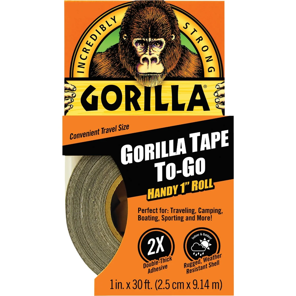 Refined Gorilla 1 In. x 30 Ft. To-Go Heavy-Duty Duct Tape Black Crafted