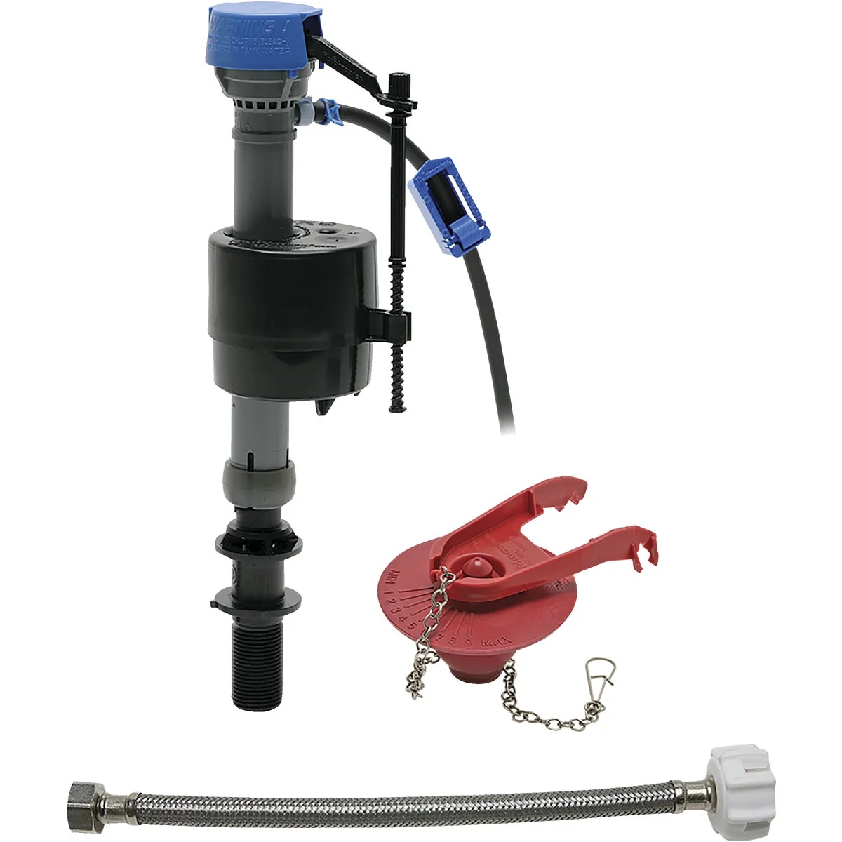 Powerful Fluidmaster PerforMAX Fill Valve Adjustable Flapper 12 In. Universal Click Seal Toilet Connector Quality
