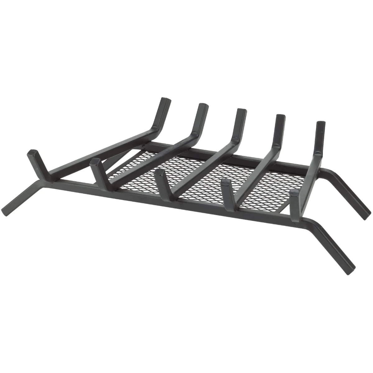 Contemporary Home Impressions 20 In. Steel Fireplace Grate with Ember Screen Powerful