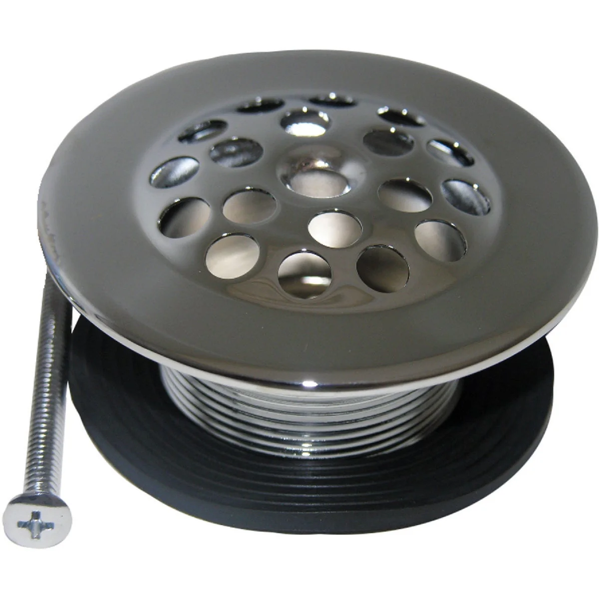 Premium Lasco 1-1 4 In. Fine Thread Bath Shoe Tub Drain Strainer with Chrome Plated Finish High-End